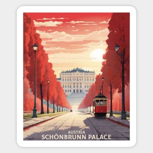 Schonbrunn Palace Austria Vintage Travel Retro Tourism Sticker